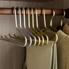 Hangers 1/5pcs Non-Slip Metal Shirt Trouser Hook Hanger Coat Clothes Rack Open Ended Pant Storage Space Saver Wardrobe Organzier