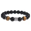 Charm Bracelets Natural Tiger Eye Stone Braid Volcanic Bracelet Elastic Rope Birthday Gifts Drop Delivery Jewelry Dhcpc