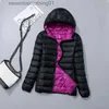 Women's Down Parkas 4XL 2023 New Women Down Jacket Winter Coat Fe Hooded Parkas Short Outwear Thin Warmth Overcoat L231129