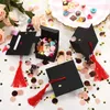 Emballage cadeau 5pcs Graduation Cap Candy Box Senior Class Of 2023 High School College Masters Congrats Grad Party Table Decoration Favor