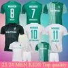 2023 24サッカーSV Werder Bremen Jersey 23 24 FC 6ステージ7アヒル17 Njinmah 8 Weiser 20 Schmid 13 Veljkovic 36 Pieper 3 Jung Short -Sleeve 32 Friedl Soccer Shirt Kits Kids