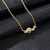 Charmante parel vergulde 18k gouden hang ketting ketting dames retro luxe 3a zirkon s925 zilveren ketting sexy vrouwelijke kraag keten high-end sieraden valentijnsdag cadeau