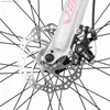 Bikes Hiland 700C Hybrid Bicyc Aluminum 24 Speeds with Lock-Out Suspension Fork Disc Brake City Commuter Mountain Bike MTB Q231129