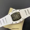 Ontwerper Ri mliles Luxe horloges Automatisch mechanisch horloge Richa Milles Rm055 Zwitsers uurwerk Saffierspiegel Geïmporteerde rubberen horlogeband Heren sportmerkhorloges