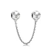 925 perles de charme accessoires fit pandora charms bijoux de haute qualité bijoux cadeau en gros mousseux clair étincelle princesse chaîne de sécurité