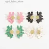 Stud X P Boho colorato grande fiore petalo irregolare orecchini a bottone per le donne moda coreana 2023 trendy orecchio Y2K accessori gioielli YQ231128