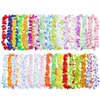 Decorative Flowers 50pcs/pack Fancy Ornaments Hanging Beach Artificial Leis Fashion Wreath Garland Necklace Party Decor Summer Silk Cloth