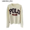 New 23ss Designer Ralphs Autumn Laurens Sweater fashion brand Early Ralph Autumn New Round Neck Long Sleeve Letter White mens womens Sweater