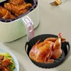 Bakningsverktyg Luft Fryer Pan Silicone Fry Basket Reanvändbara runda foder non Stick Canister formskydd