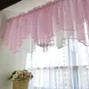 Tratamentos de janela # luz bebê rosa sheer cascata cortina para cozinha tratamento extra largo branco gasto babados valance tier drapesvaiduryb