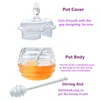 Opslagflessen bijenkorf honingpot met dipper en deksel warmte-resistente siroop dispenserhoney container huiskeuken voor