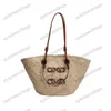 Women Beach Bag Grass Knitting Designer Bag Leisure Travel Outing Woven Tote Bags Large Capacity Classic hand made Shoulder Straw Bags Stylisheendibags