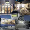 2023 NY 468 LED Solar Light Outdoor Solar Lamp med rörelsessensor Solender Solljusstrålkastare för Garden Street varje 2st i en detaljhandel