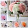 Bouquet de fleurs d'hortensia artificielles de 18.4 pouces, fausses tiges d'hortensia, fleurs en soie pour centres de table de mariage, décoration de maison