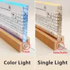 Decorative Object Acrylic Periodic Table with Wooden Light Base Christmas Letters Decoration Teaching Display Chemical Real Elements Home Decor 231128