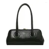 الأكياس المسائية عتيقة PU Leather Leather Bag Bag Solid Coll Conder Counter Conder Underarm Tote Bolsa Feminina