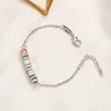 Moda chapado en oro mujeres amor carta pulseras boda fiesta sier 2023 pulsera de cadena nuevo estilo joyería familiar