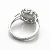 Perlen-Ringhalterung, rundes Gesicht, Ringbasis, Schmuckzubehör, 925er Sterlingsilber, DIY-Herstellung, 5 Stück252u