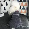 Hundkläder vintage denim jeans husdjur overaller hund jumpsuits vår härlig cowboy hund fyra ben kläder neddy liten hund kappa kläder xs-xxl 231129