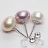 7-8mm المياه العذبة لؤلؤة eearrings stud 925 Silver Pearl أقراط ذات جودة جيدة 4 ألوان للاختيار 252T