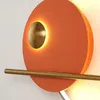 Wandleuchte Orange Grün Gold Metall LED-Leuchten Wohnzimmer Restaurant Nachttisch Modern Ring Minimalistisch Innen Art Deco Drop