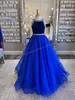 Navy-Ice Blue Girl Pageant Dress 23 Keyhole Crystal Velvet Little Kid Compleanno Abito da festa formale Infant Toddler Teens Preteen Tiny Young Junior Miss Royal Nero-Bianco