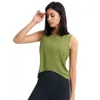 Lu Lu Yoga Camisetas Sin Mangas Camiseta para Mujer Camiseta Sin Mangas Deportiva Limón Gimnasio Camiseta De Entrenamiento Transpirable Ropa para Mujer Chaleco Corto Blusa Sin Mangas Oeste Ropa De Mujer Limones LL