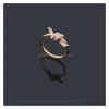 Band Rings Original Logo Grave Designer Diamond T Knot Ring Extravagant 18K Gold Sier Rose 316L Rostfritt stål Letter Women Män W DHSET