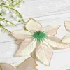 Fiori decorativi Glitter Fiore di stoffa Lucido Simpatico ciondolo di simulazione per le vacanze Natale Ornamenti a goccia