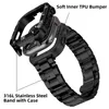 Apple Watch Smart Straps Case Quick Release Shock Resistant Men 44mm 45mm 스포츠 시계 밴드 Compati의 스트랩 스테인리스 스틸 시계 밴드