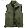 Men's Vests Men's Lightweight Outdoor Vest Work Hiking Fishing Photo Travel Vest For Gym Jogging Running Sports Sleeveless Mesh Waistcoat Q231129