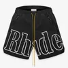 RHUDEショーツデザイナーメンズバスケットボールショートルクスリスサマービーチパームレターストリートファッションスウェットパンツ