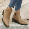 Bottes automne cheville hiver en cuir véritable femmes noir Chelsea vache daim chaussures réel 231128