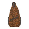 Sacs Duffel Boho Chic Modèle de peau de vache en corail et sac de poitrine marron foncé tendance grande capacité voyage joli cadeau multi-style