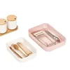 Förvaringslådor Makeup Organisatörer PP Plastic Fashion Home Kitchen Rack Tray Desk Organizer Portable Högkvalitativ badrumsdekoration