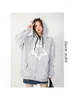 Kvinnors hoodies hip hop zip up hoodie jacka y2k vintage stjärna tryck fleece hooded coat 2023 kvinnor vinter retro casual lös baggy