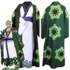 Thema Kostüm Anime Roronoa Zoro Cosplay Kostüm Wano Kuni Land Kimono Robe Voller Anzug Outfits Halloween Karneval Anzug AA220324212v