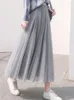 تنورات تول من Tulle Tulle تنورات عالية الصرخ مطوي طويل أبيض وأبيض الصيف saias femininas Evangelic ...