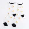 Frauen Socken Blume Stickerei Kristall Silk Sommer Ultra-dünn transparenter Netzfischnetz Spitze Harajuku Retro Crew