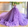 Purple 2024 Vintage Floral Quinceanera Dresses V Neck Sleeveless Lace Appliques Ball Gowns Vestido De Novia Custom Made 328 328