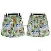 Designer-Shorts, modische Freizeitkleidung, Strandshorts, Rhude Springsummer New High Street Fashion Br Coconut Tree Banner bedruckte Shorts für Herren, locker, entspannt, vielseitig, B