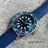 Relógios de pulso AR Domed Sapphire Tandorio 41mm 62MAS Blue Dial NH35A Automático 300m Mergulho Relógio Masculino Cerâmica Bezel Verde Lume 231128