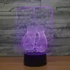 Gece Işıkları Aşk Eldivenleri 3D Garip Led Renkli Touch USB Kuru Pil Çift Güç Stereo Vizyon Çocuklar Çift Hediyeler