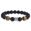 Charm Bracelets Natural Tiger Eye Stone Braid Volcanic Bracelet Elastic Rope Birthday Gifts Drop Delivery Jewelry Dhcpc