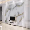 خلفيات الرخام الذهبية الحديثة الخلفية الجدار 3D الجداريات الجداريات لغرفة المعيش