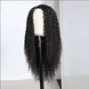 Perruques synthétiques perruque cheveux longs bouclés femme petit bouclé moyen fendu cheveux bouclés perruque couvre-chef