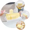 Ensembles de vaisselle Boîte à beurre Réfrigérateur Plat Conteneur Plateau Couvercle Plateau Économiseur de fromage Récipients en verre Couvercles Céramique transparente Organisateur