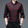 Camisas casuais masculinas 2023 primavera outono homens xadrez impressão lapela único breasted moda coreana manga longa tops negócios camisas de hombre