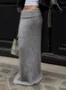 Skirts 2023 Casual Knitted Elastic Low Waist Long Elegant Sexy Women Bodycon Y2K Dresses Autumn Winter Maxi Skirt Streewear