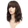 Synthetic Wigs Wig ffy Bangs Wavy Short Curly Hair Synthetic Fiber Wig Headband